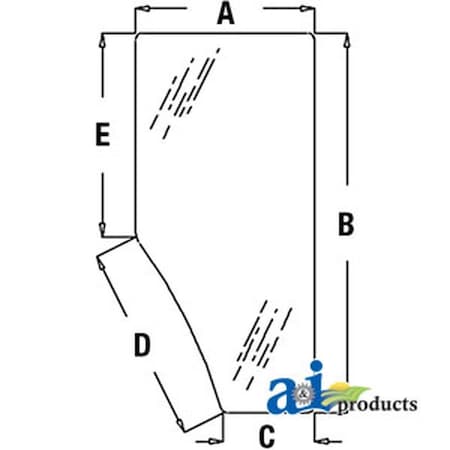 Aftermarket Fits John Deere RH Glass Door Part WN- for Tractor 6200 6300 6400 6405 66 L169103